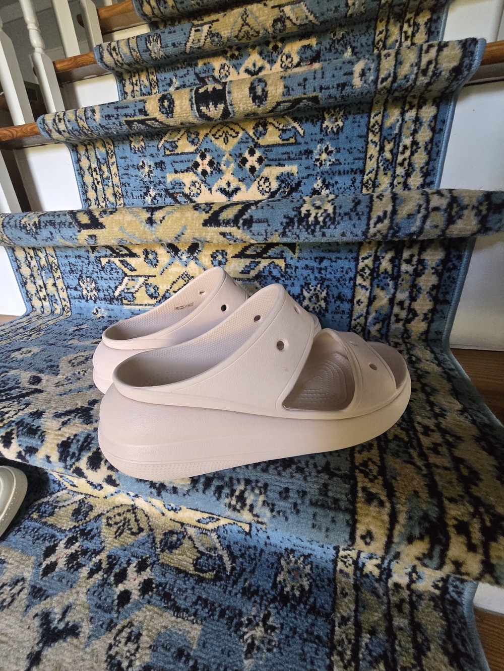 Women’s Croc Lightweight Slip-On Platform Sandals in Pale Pink